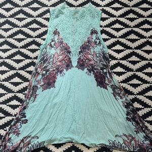 FP Movement by Free People Mint and Purple Midi Dress